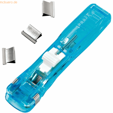 Alco Power Clipper Kunststoff 20 Blatt blau-tranparent von Alco