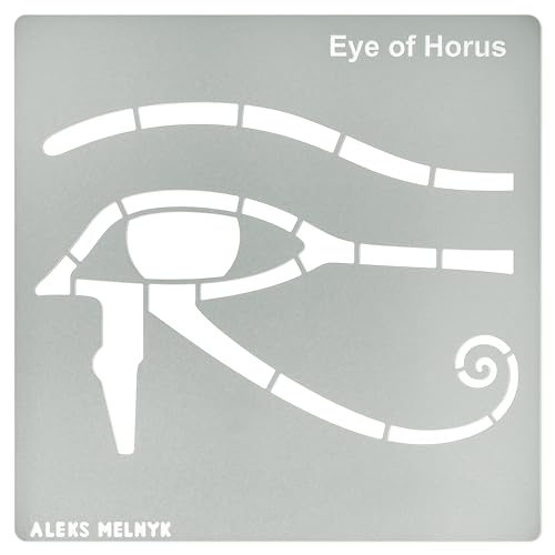 Aleks Melnyk Nr.450 Metallschablone, Auge Gottes Horus, altägyptische Religion, kleine Schablone, 1 Stück, Vorlage für Holzverbrennung, Gravur, Basteln, Sammelalbum von Aleks Melnyk