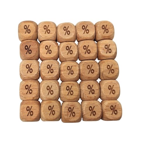 Holz-Symbole, Buchstabenperlen, 12 mm, Holzperlen, Alphabet-Figur, Polyeder, lose Abstandshalter, Perlen für Schmuck, Schlüsselanhänger, Basteln (Prozent) von Alenybeby