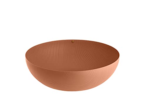 Alessi Veneer PU06/29 BR - Design Multifunktionale Küchentasse, farbiger Stahl mit Epoxidharz mit Reliefdekor, Braun von Alessi