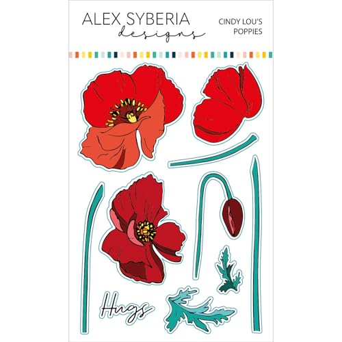 Alex Syberia Designs - Cindy Lou's Mohnblumen-Stanzformen-Set von Alex Syberia Designs