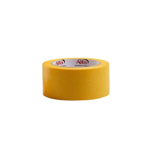 Alfa 1x FineLine GOLD Washi Tape 50 mm x 50 m Profi-Qualität dünnes imprägniertes japanisches Reispapierband PREMIUM-Klebeband von Alfa