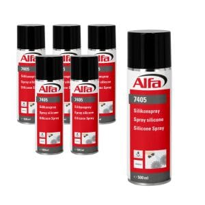 6x Alfa Silikonspray 500 ml hitzebeständiges und feuchtigkeitsabweisendes Kontaktspray von Alfa