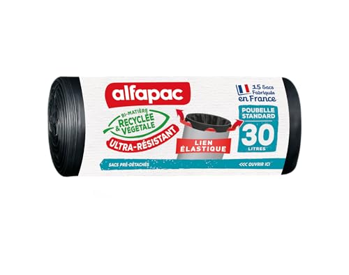 Alfapac – 15 Gleitschienen 30 l Elastisches Band – Beutelspender von Alfapac