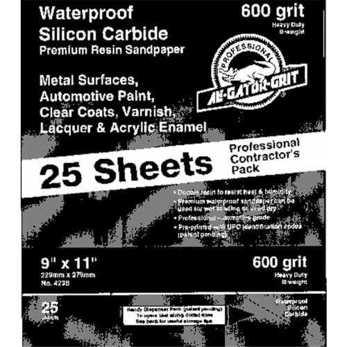 Ali Ind. 03282 Bulk Waterproof Silicon Carbide Sandpaper Pack of 25 von Ali Industries