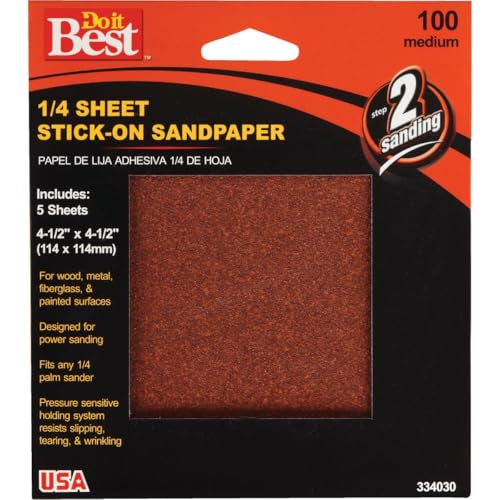 Do it Best 1/4 Sheet Stick-On Sanding Sheets-100G 1/4 SANDING SHEET von Ali Industries