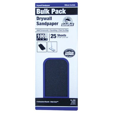 Trockenbau-Schleifpapier, mittlere Körnung 100, 11,4 x 29,2 cm, 25 Stück von Ali Industries