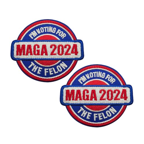 Trump Patch Trump MAGA 2024 Patch I'm Voting for The Felon Patch Embroidered Patch Morale Patch Applique Fastener Hook and Loop von AliPlus