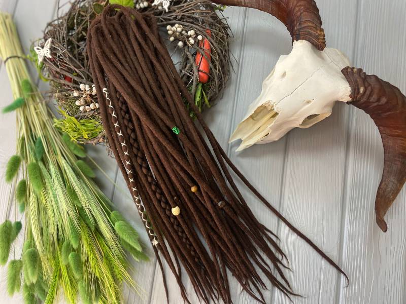 Dreads Komplettes Set Von Wolle Dreadlocks Handgemachte Doppelseitige Boho Für Hochzeit Prinzessin von AliceDreads