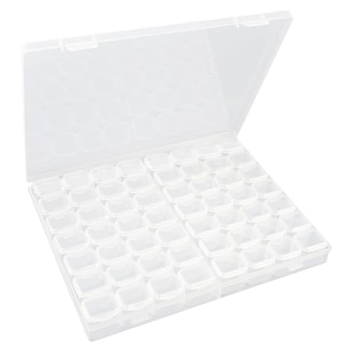 Alicer 56 Raster Sortierboxen für Kleinteile, Perlen Organizer, Sortierboxen Für Kleinteile, Transparente Plastik Sortierbox für Pillen, Schmuck, Bastelartikel, Kleinteile Aufbewahrungsbox von Alicer