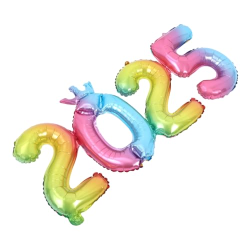 2025 Partyballons Für Das Neue Jahr Nummernballons Aus Folie Silvester Folienballons Frohes Neues Jahr Gastgeschenke Metallische Luftballons Frohes Neues Jahr Aluminiumfolie Alipis von Alipis