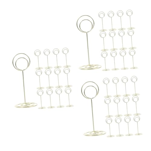 3 Sätze Notizordner Pfau-visitenkartenhalter Stecker Handgekurbelte Rassel Desktop-toolblock Kaffeebar Kaffee Japanischer Werkzeugblock Türschnalle Golden Eisendraht 45 Stück * 3 Alipis von Alipis