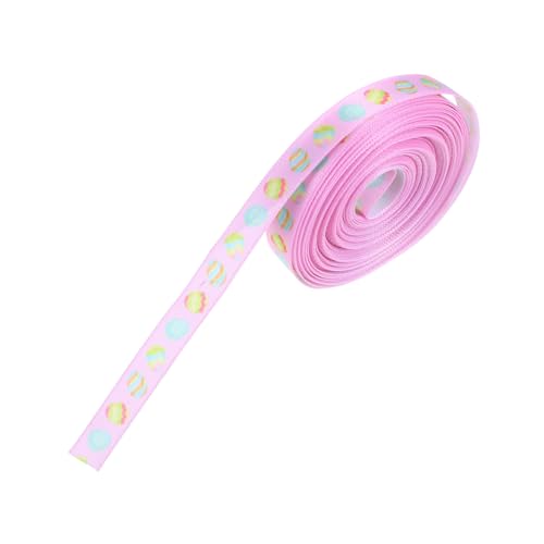 Alipis 1 Rolle Osterband Ripsband zum Basteln Bastelband mit Drahtkante Farbiges Geschenkband Dekorationsmaterial Ostern seltsames Band dekoratives Karottenband Bogenband Polyester Rosa von Alipis