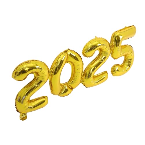 Alipis 1 Satz 2025 Ballon 2025 Ballonständer Für Tisch Abschluss-ballonbogen-set Girlande 2024 Luftballons 2025 Luftballons Heliumballons Zum Geburtstag Partyzubehör Golden Aluminiumfolie von Alipis