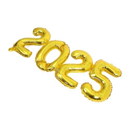 Alipis 1 Satz 2025 Ballon 2025 Partydekorationen Für Mädchen Ballon Steht Für Tisch Abschlussdekorationen 2025 Partyballons Dekorationen Grad Ballon Ballonbogen Aluminiumfolie Golden von Alipis