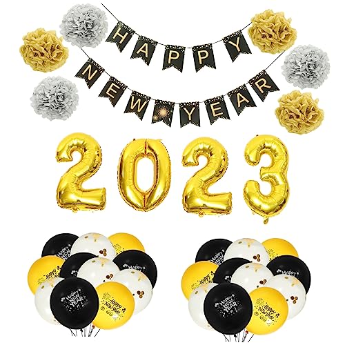 Alipis 1 Satz Ballon 2023 neujahrsfahnengirlande Zubehör für die Abschlussfeier 2023 büro dekoration office decoration ballonie Luftballons Fotorequisite Feier Ballon Aluminiumfolie von Alipis