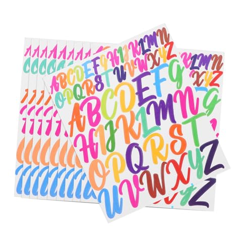 Alipis 1 Satz Buchstabenaufkleber Aus Vinyl Abc-buchstaben Für Die Wand Im Klassenzimmer Bunte Buchstabenaufkleber Brief Buchstabenaufkleber Aus Stoff Selbstklebendes Vinyl Pvc 10 Blatt von Alipis