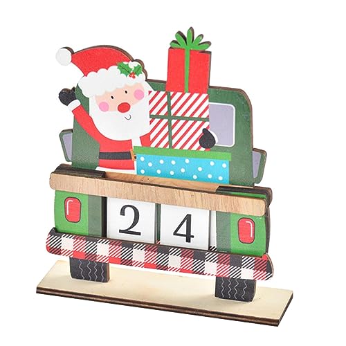 Alipis 1 Satz Countdown Bis Weihnachten Adventskalender Für Weihnachts-countdown-block Weihnachtskalender-countdown Weihnachtliche Adventskalender Countdown-kalender Holz Rot von Alipis