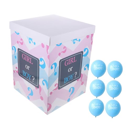 Alipis 1 Satz Dekorationen für die Babyparty Partyzubehör Großer Gender-Enthüllungsballon Es ein Jungenballon klangliche Kulisse Bobo-Ballon-Geschlechtsenthüllung Papier Sky-blue von Alipis