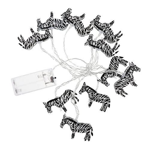 Alipis 1 Satz Eisen-zebra-lichterketten Kinderzimmer Led Beleuchtung Feengarten Licht Cartoon Wandlampe Wasserfall Gartenleuchte Garten Lichterkette Garten Kette Schmiedeeisen Die Sterne von Alipis