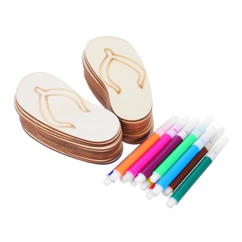 Alipis 1 Satz Hausschuhe Holzchips hängende Ornamente aus Holz Strandschuhe DIY -Handwerksprojekt Mini-Schuhe selber machen Hawaii-Partydekorationen Buchsbaum Alipis 1 Satz Hausschuhe Holzchips hängende Ornamente aus Holz Strandschuhe DIY -Handwerksprojekt Mini-Schuhe selber machen Hawaii-Partydekorationen Buchsbaum von Alipis