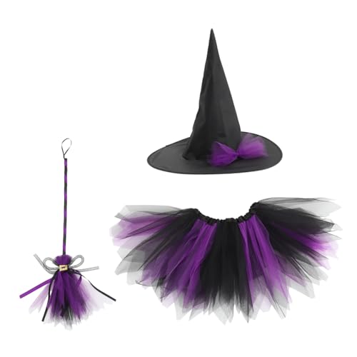 Alipis 1 Satz Hexen Verkleiden Sich Halloween Kostüme Individueller Hexenhut Vampir Hexenkostüm Für Damen Rollenspielkostüm Für Rollenspielanzug Für Violett Polyester von Alipis