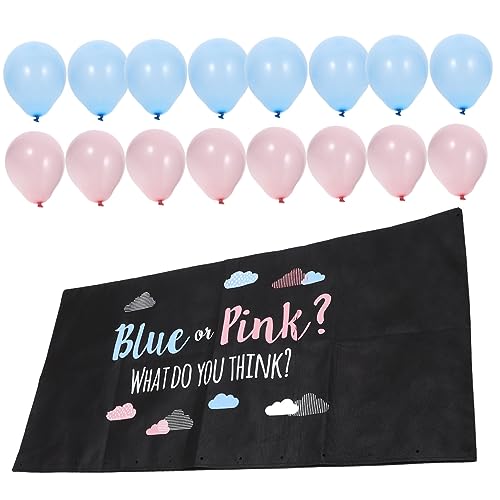 Alipis 1 Satz -geschlechts-ballon-tasche Party Lange Luftballons Konfetti Hellrosa Luftballons Streamer Marineblaue Luftballons Und Goldene Luftballons Ballondekoration Emulsion von Alipis