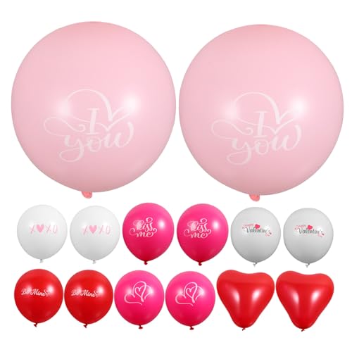 Alipis 1 Satz valentinstag ballon valentinstag luftballons Valentinstag Herzballons Hintergrundballons romantische Luftballons Requisiten Partyzubehör Dekorative Luftballons Emulsion von Alipis