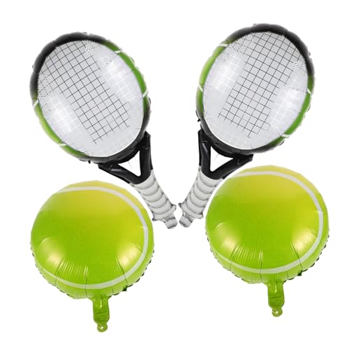 Alipis 1 Set Aufblasbare Tennisdekoration Golfball Luftballons Tennis Kuchendekorationen Große Luftballons Tennisschläger Luftballons Neon Luftballons Alles Zum Geburtstag von Alipis