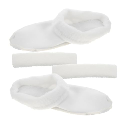 Alipis 1 Set Schuhfutter Ersatz Innensohle Warme Gemütliche Flauschige Einsätze Winter Schuhfutter Baumwoll Schuhstrümpfe Stiefel Ärmel Innere Warme Schuh Slipper Weißer Plüsch von Alipis