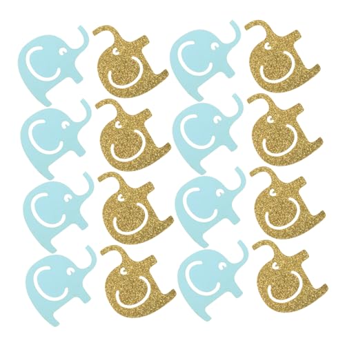 Alipis 1 -geburtstagskonfetti Bärenkuchendeckel Plüschtier Elefant Ausgestopft Babyparty Dusche Dekorationen Konfetti Duschen Elefanten Hase Tiere Sky-blue Papier von Alipis