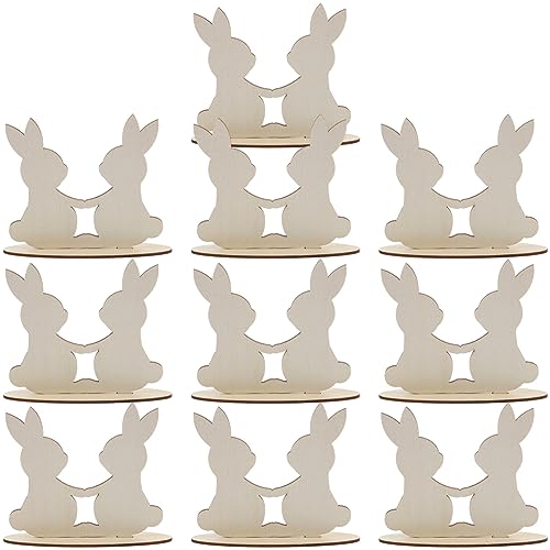 Alipis 10 Stück Weiße Kaninchen Ornamente Bürgerhase Plüschtiere Streukäfig Schweinestall Ornamente Für Dekoratives Ostern Tischschild Ostern Tischdekoration Ostern Desktop von Alipis