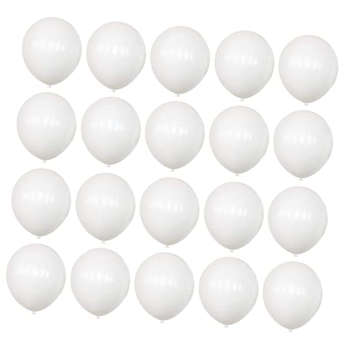 Alipis 100 Stück 10 Runder Weißer Ballon Mattweiße Luftballons Ballons Geburtstagsfeier Weiße Matte Ballons Weiße Geburtstagsfeierdekorationen Verlobungsballons Hochzeitsballon Emulsion von Alipis