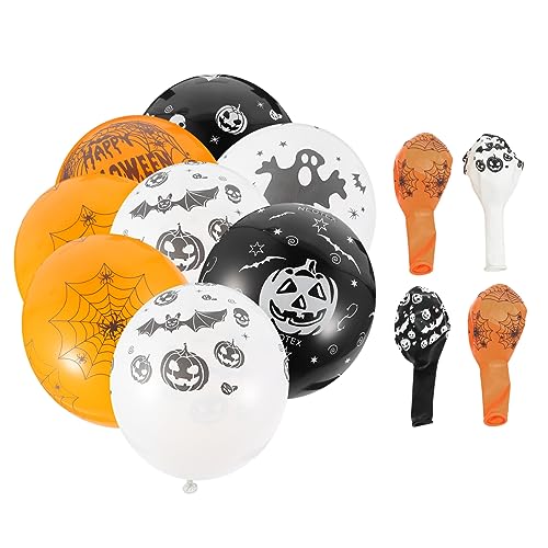 Alipis 100st Kürbis Ballon Ballonbogen-kit Blaue Und Gelbe Luftballons Ballons Für Ballontiere Heiße Ballons Halloween-festival-ballons Halloween-dekore Luftballons Colorful Emulsion von Alipis