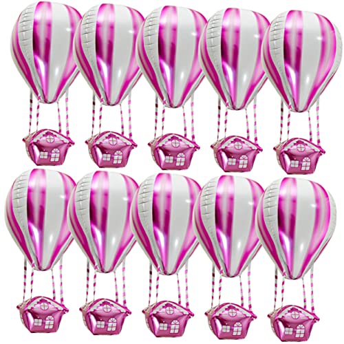 Alipis 10St Heißluftballon Party Wolkenballons flackern kinder geburtstagsdeko kindergeburtstags dekoration Flugzeuggeburtstagsdekoration dekorativer Luftballon Aluminiumfolie Rosa von Alipis