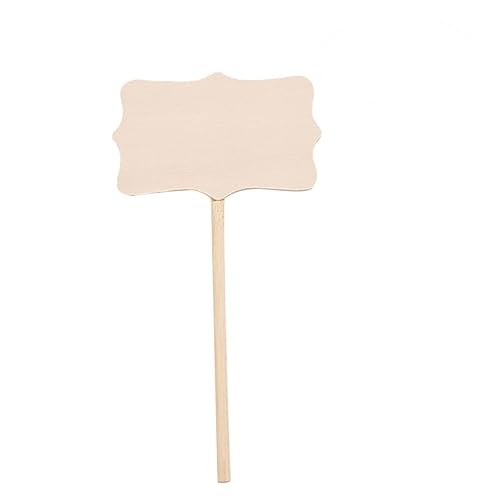 Alipis 10St tragbare Topper Kuchen Topper Tortendekorationsaufsätze kreative Topper Kuchendekorationen Cupcake-Deko-Topper Deko-Topper aus Holz Bambus Beige von Alipis