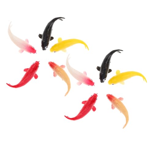 Alipis 10st Aquarienverzierung Simuliertes Realistisches Fischmodell Schwimmende Koi-fischfigur Aquariumdekoration Miniatur-fischmodell Koi-Fisch-Figur Miniatur-fischspielzeug Harz von Alipis