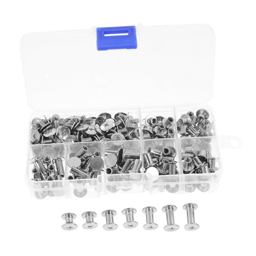 Alipis 120 Sätze Teiliges Schraubnieten Silber mit Rundkopf Stabile Metall Buchschrauben für DIY Lederhandwerk und Bindung Zeitsparend Dekorativ ohne Zusatzwerkzeug Geeignet Alipis 120 Sätze Teiliges Schraubnieten Silber mit Rundkopf Stabile Metall Buchschrauben für DIY Lederhandwerk und Bindung Zeitsparend Dekorativ ohne Zusatzwerkzeug Geeignet von Alipis
