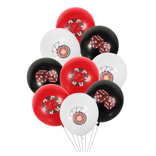 Alipis 12St -Ballons Glücksspielballon Club-Ballon-Poker-Ballon hochzeitsballons hochzeitsluftballons room decoration Party-Accessoires Latexballons Partydekorationen Plastik von Alipis