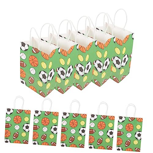 Alipis 12st Geschenktasche Papiertüten Für Kleine Unternehmen Bälle Packen Fußball Süßigkeitentüten Beutetaschen Verpackungsbeutel Fußball Papiertüten Fußball-leckerli-Taschen Kraftpapier von Alipis