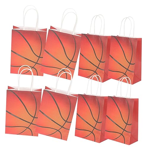 Alipis 12st Papiertüten Einzelhandel Taschen Basketball-Scrapbook-Papier Bonbontüten Aus Kraftpapier Basketball-Goodie-Bags Geschenktüten Aus Braunem Papier Sporttasche Weißes Kraftpapier von Alipis