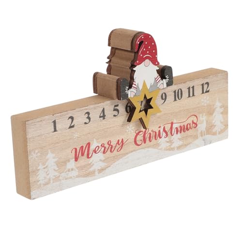 Alipis 1Stk Weihnachts-Countdown-Kalender Weihnachtsbär penadnat Tischdekoration für Weihnachten weihnachtsdeko weihnachtsgeschenke Weihnachtskalender für Zuhause Kalenderdekor aus Holz von Alipis