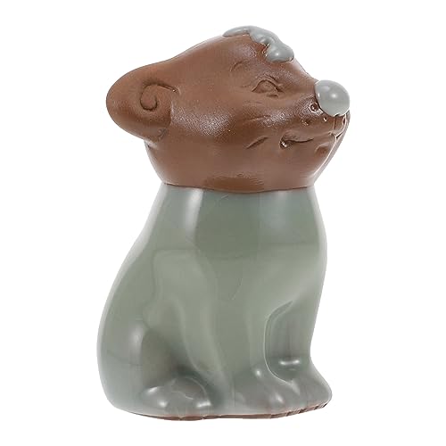 Alipis 1stk Ge Kiln Tiger Tee Haustier Schreibtischdekoration Tischtierskulptur Miniatur-tierfiguren Kung-fu-Tee-Haustier Modell Spielzeug Wohnaccessoires Dekor Haustier Spielzeug Keramik von Alipis