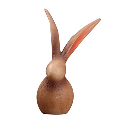 Alipis 1stk Häschenverzierung Plüsch Tiere Karikatur Abziehbilder Beflockter Osterhase Ornament Kaninchen Rattan Figur Ausgestopfter Hase Osterhasendekorationen Küken Harz von Alipis