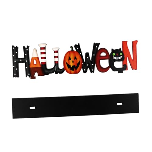 Alipis 1stk Halloween-Ornamente Skelett Flackern Halloween Dekorative Zeichen Lustiges Zeichen Fallen Abgestuft Künstliche Erntekürbisse Fälschung Girlande Halloween-türplakat Hölzern von Alipis