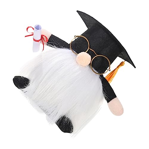 Alipis 1stk Tragen Sie Eine Brille Rudolph Abschluss Bär GNOME-abschlussdekorationen Ihr Puppe Mit Brille Weihnachten Einhorn Plüschtiere Klein Abschlussmütze Zwerge Gut Stoff von Alipis