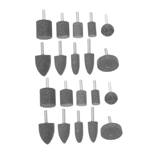 Alipis 20 Stück Schleifkopf Bohrer montierter Stein Bohrer-Polierbit montierter Polierbit Ersatz-Schleifbit montierter Schärfbit Poliersteinbit Braunes Edelkorund Grey Alipis 20 Stück Schleifkopf Bohrer montierter Stein Bohrer-Polierbit montierter Polierbit Ersatz-Schleifbit montierter Schärfbit Poliersteinbit Braunes Edelkorund Grey von Alipis