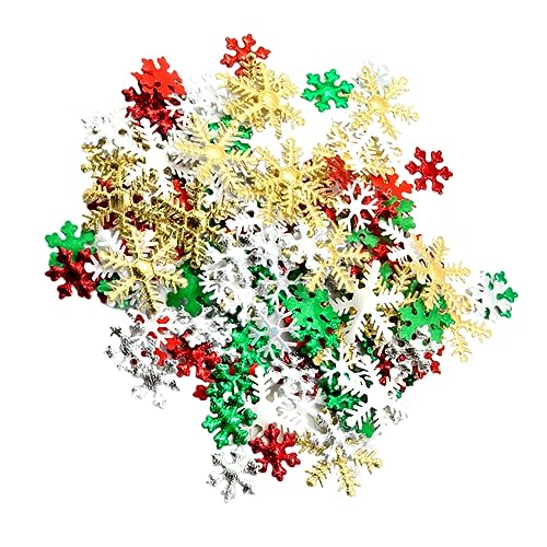 Alipis 200 Stück Krippen Bastel Winterschneeflocken Konfetti Ornament Für Weihnachten Schneeflocken Vliesstoff von Alipis
