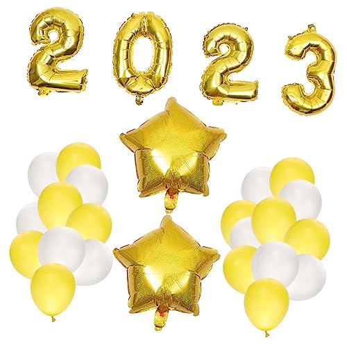 Alipis 2023 Neue Jahr Luftballons Set Party Dekoration Für Abschlussfeier Geburtstag Und Silvester Bunte Partyballons Für Jeden Anlass von Alipis