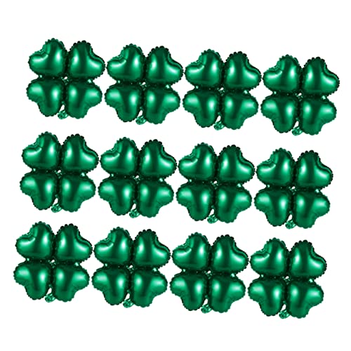 Alipis 24 Stück St Patrick's Day Aluminiumfolienballons Herzförmiges Kleeblatt Design Grün Perfekt Für Partys Und Feierlichkeiten Luftballons Für Dekoration Und Festlichkeiten von Alipis